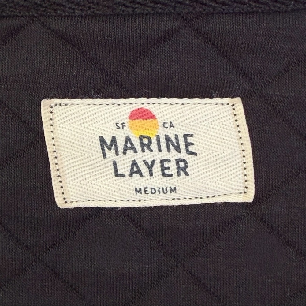 Marine Layer Quilted Full-Zip Bomber Jacket Size Medium - Picture 6 of 14